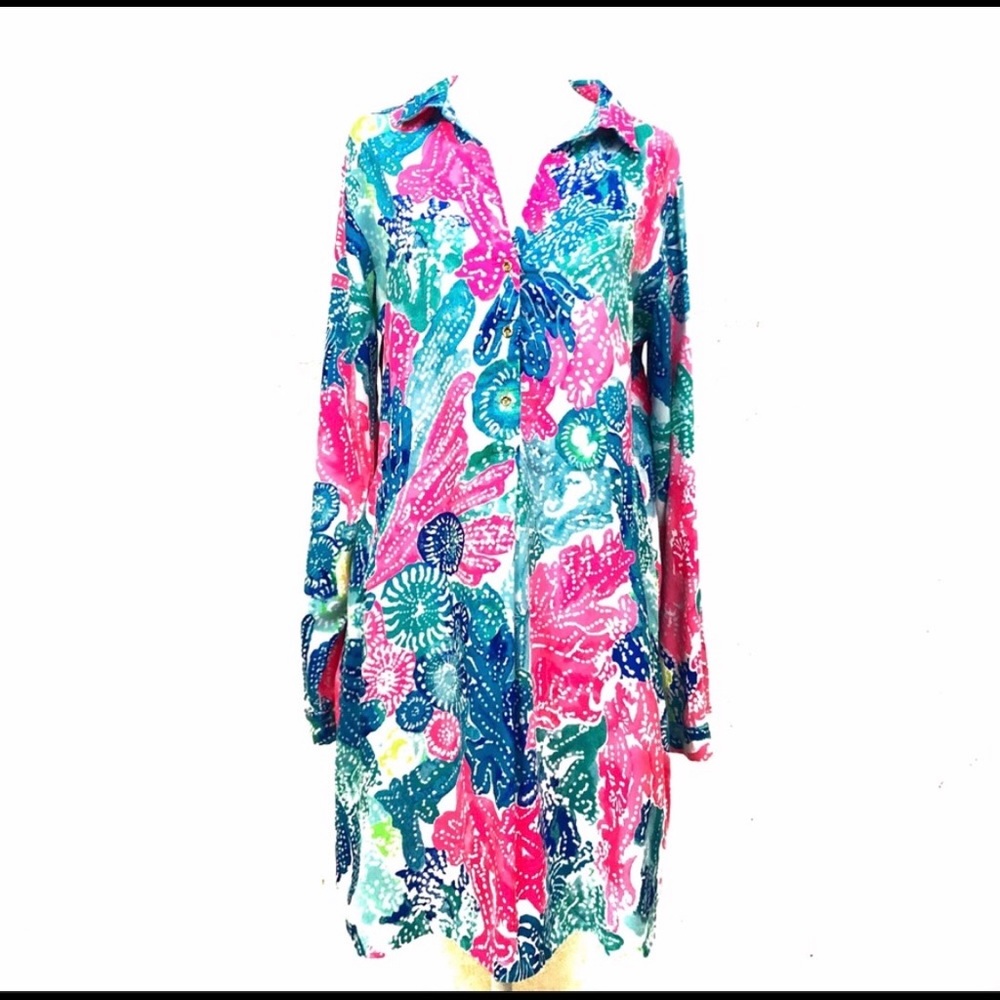 Lightly used Lilly Pulitzer Lillith tunic dress boho M - Picture 4 of 7